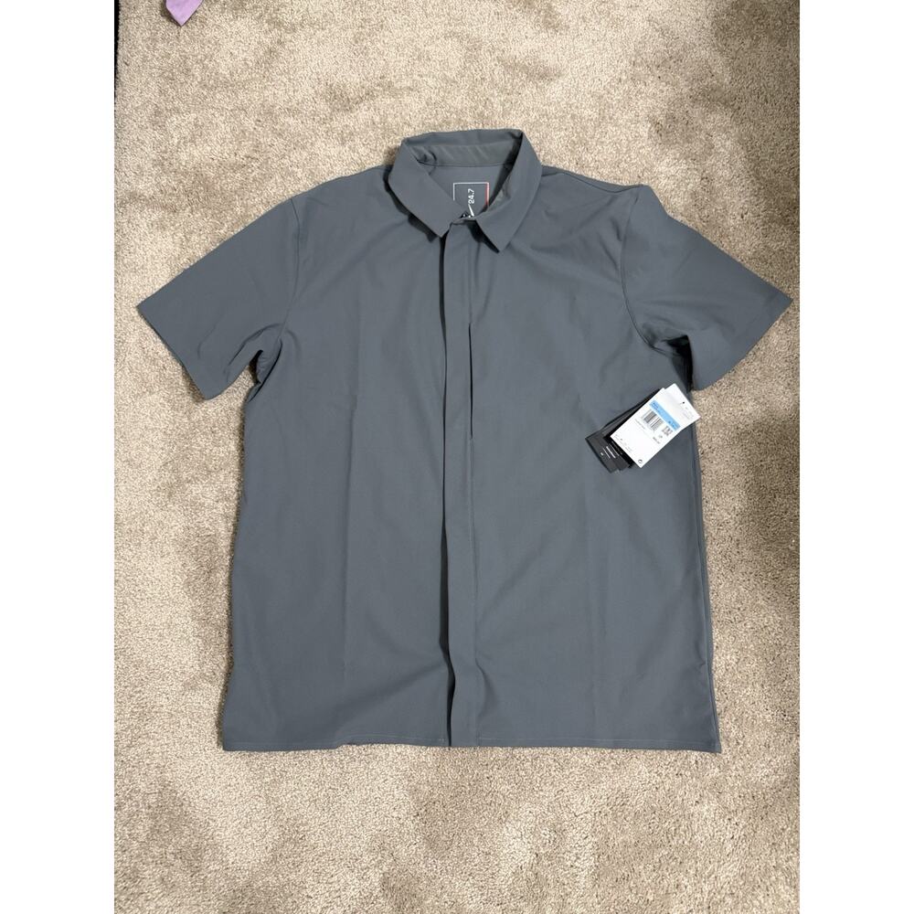 Nike 24.7 Perfect Stretch Men's Dri-FIT Top Gray Size M-TALL HQ6958-084 NEW NWT